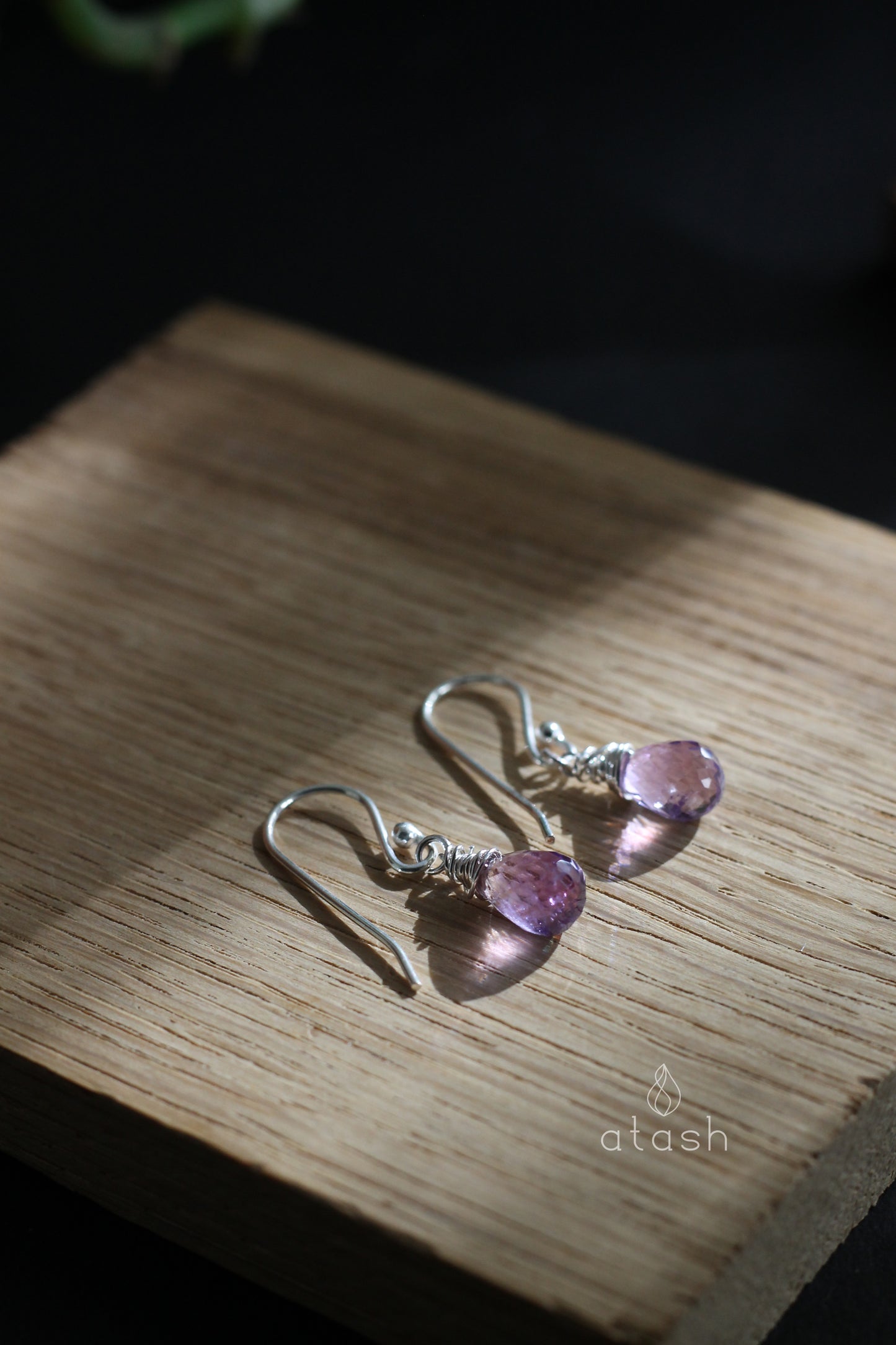 Amana Earrings in Amethyst and Sterling Silver