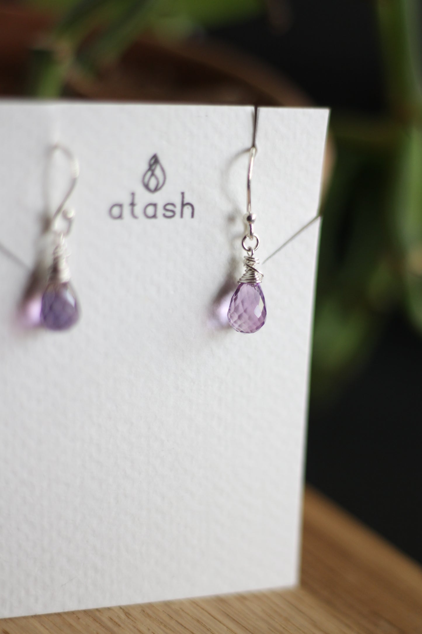 Amana Earrings in Amethyst and Sterling Silver