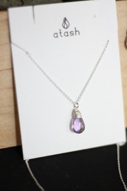 Shaja'a Necklace in Amethhyst and Sterling Silver