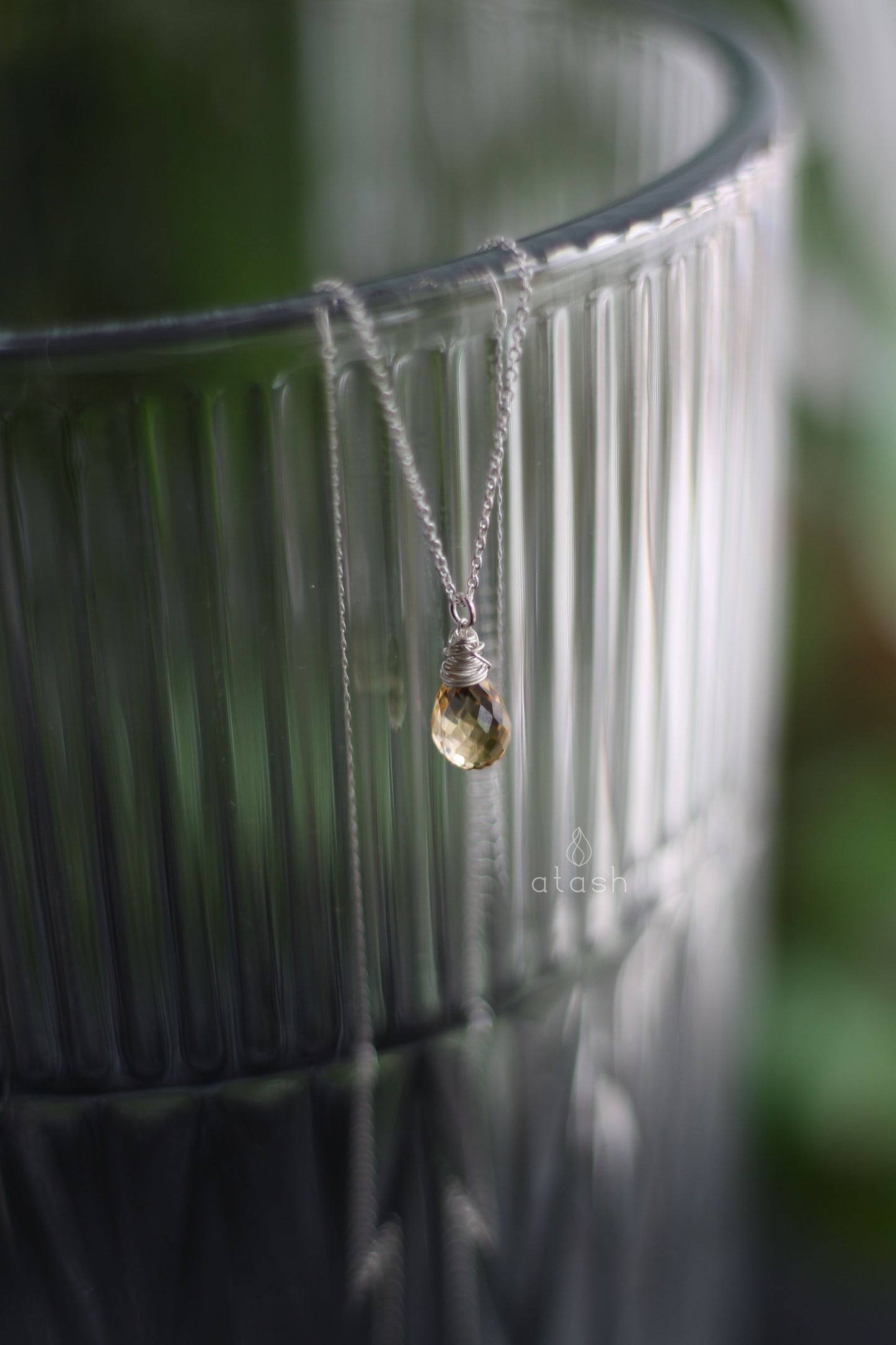 Amana Necklace in Citrine and Sterling Silver
