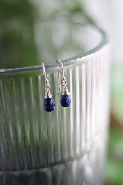 Amana Earrings in Lapiz Lazuli and Sterling Silver