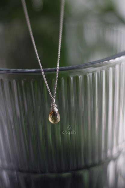 Amana Necklace in Citrine and Sterling Silver