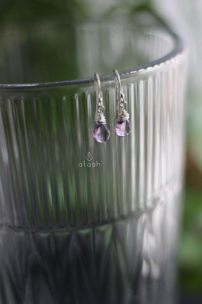 Shaja'a Earrings in Amethyst and Sterling Silver